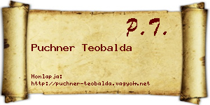 Puchner Teobalda névjegykártya